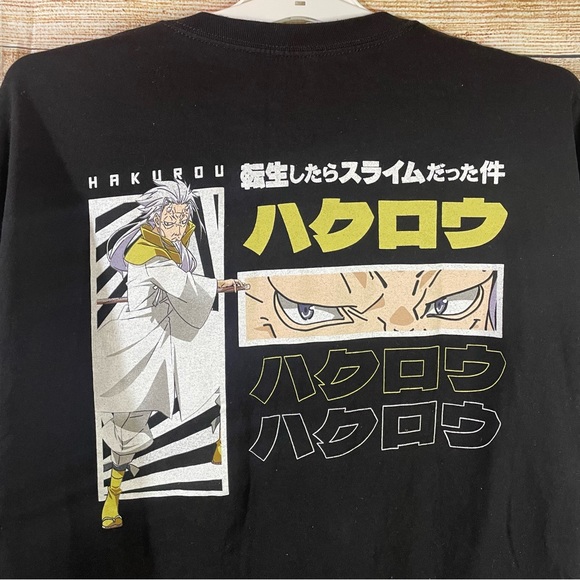 Reincarnated as a slime Hakurou eyes Long sleeves black t-shirt size XLarge - Picture 8 of 11